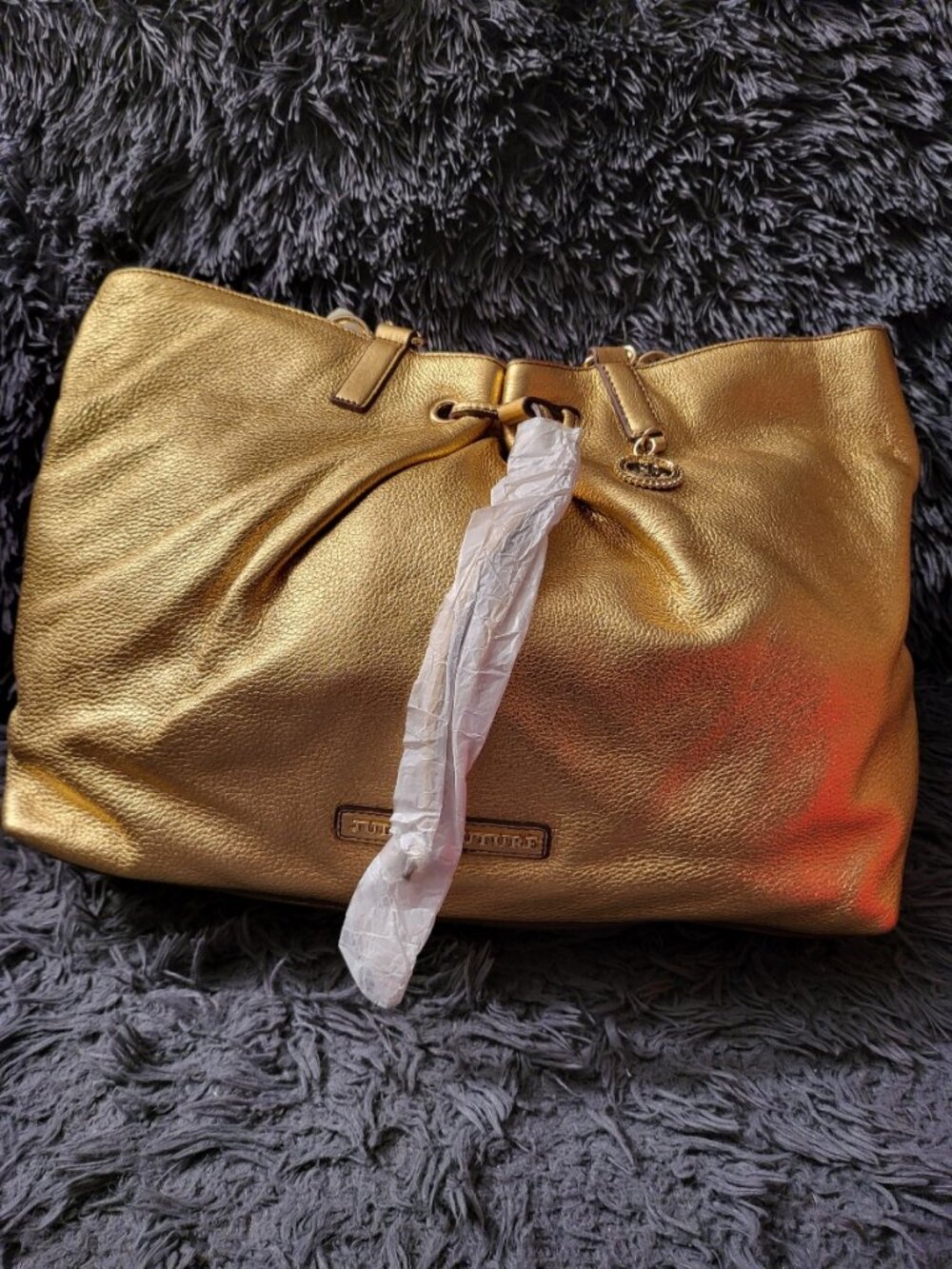 Limited Edition Vintage Leather Juicy Couture Leather Handbag and Wristlet